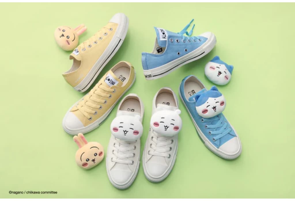 様々なブランドとコラボしたちいかわグッズのコラージュ