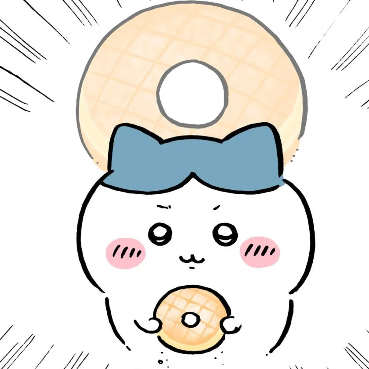 草むしり検定に挑むちいかわとハチワレ