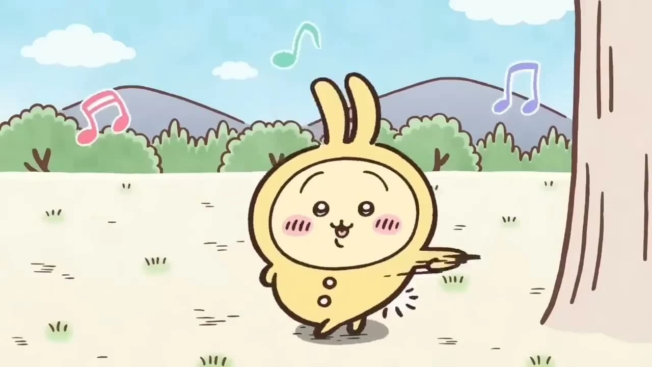 ポシェットを提げたうさぎ