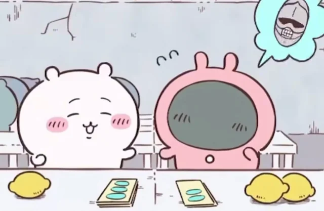 労働するちいかわたちと、それを見下ろす鎧さんのイメージイラスト